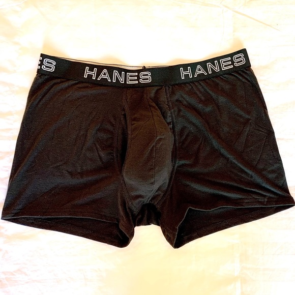 3 Pack Hanes Men's Total Support Pouch Trunk Underwear. (2 black, 1 gray); NWOT - Picture 9 of 16